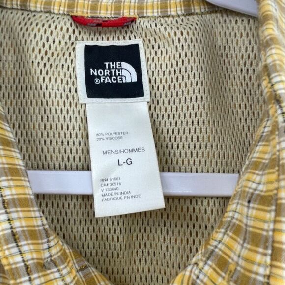 Vintage The North Face Shirt Mens Hiking Large Plaid Check Long Sleeve Button - Picture 3 of 9